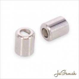 Korálka-slider 8x5mm CHIRURGICKÁ OCEĽ, 2ks (ch1712)